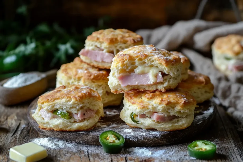 Ham and Jalapeno Biscuits