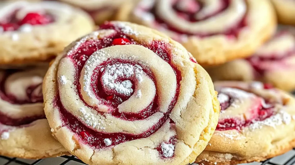 Raspberry Swirl Cookies