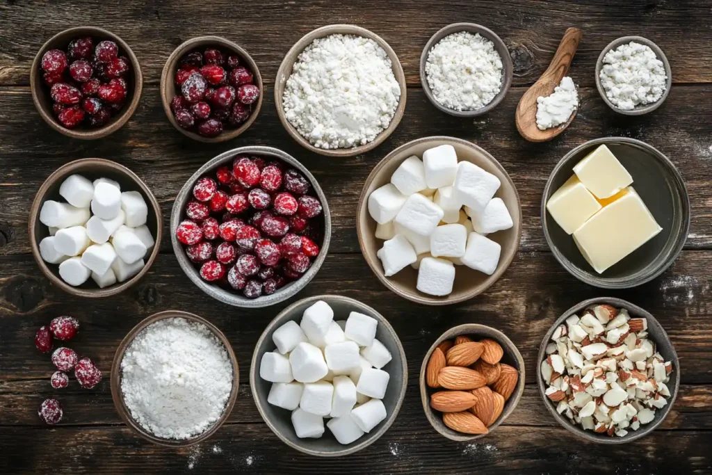 Marshmallow Nougat Bars ingredients