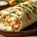 Cheesy garlic chicken wraps