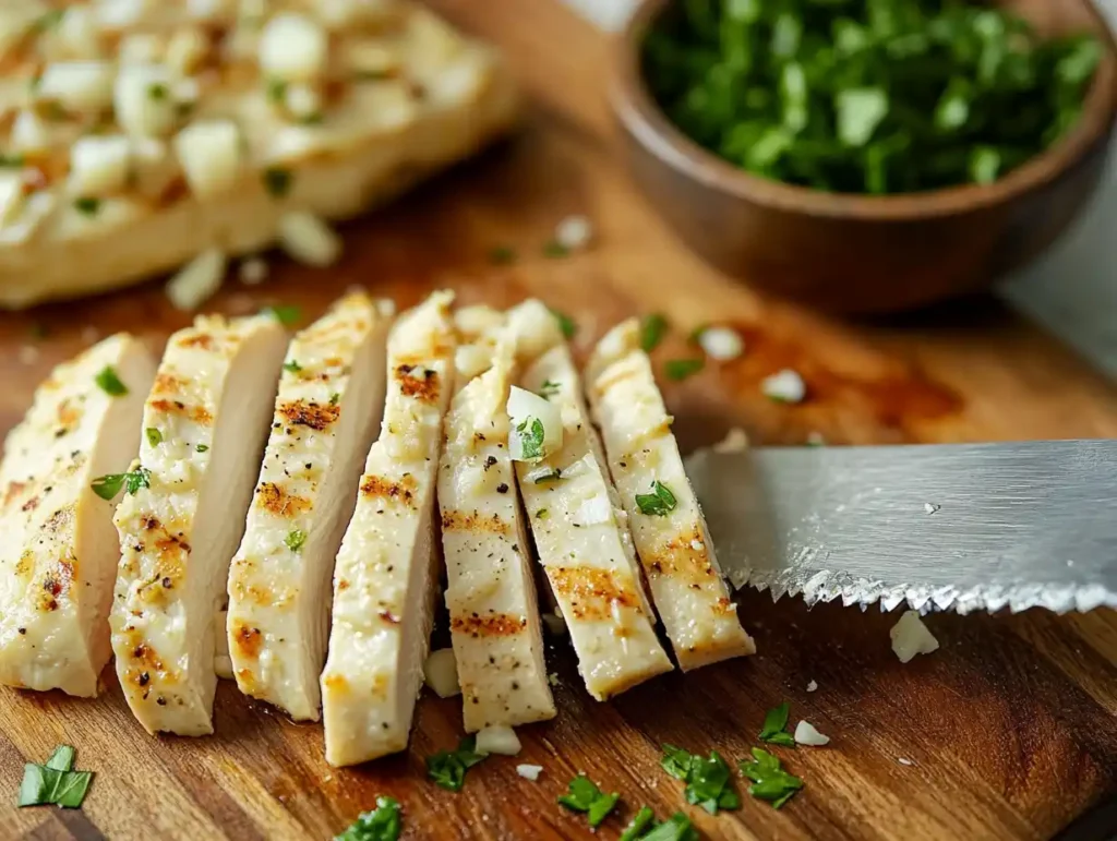 Cheesy garlic chicken wraps  step3