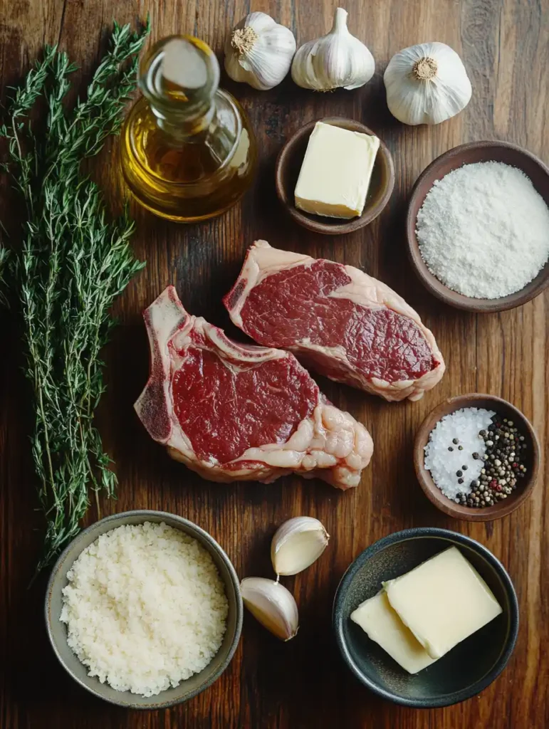 Decadent Garlic Cream Sauce Ribeye Steak Recipe  ingredients