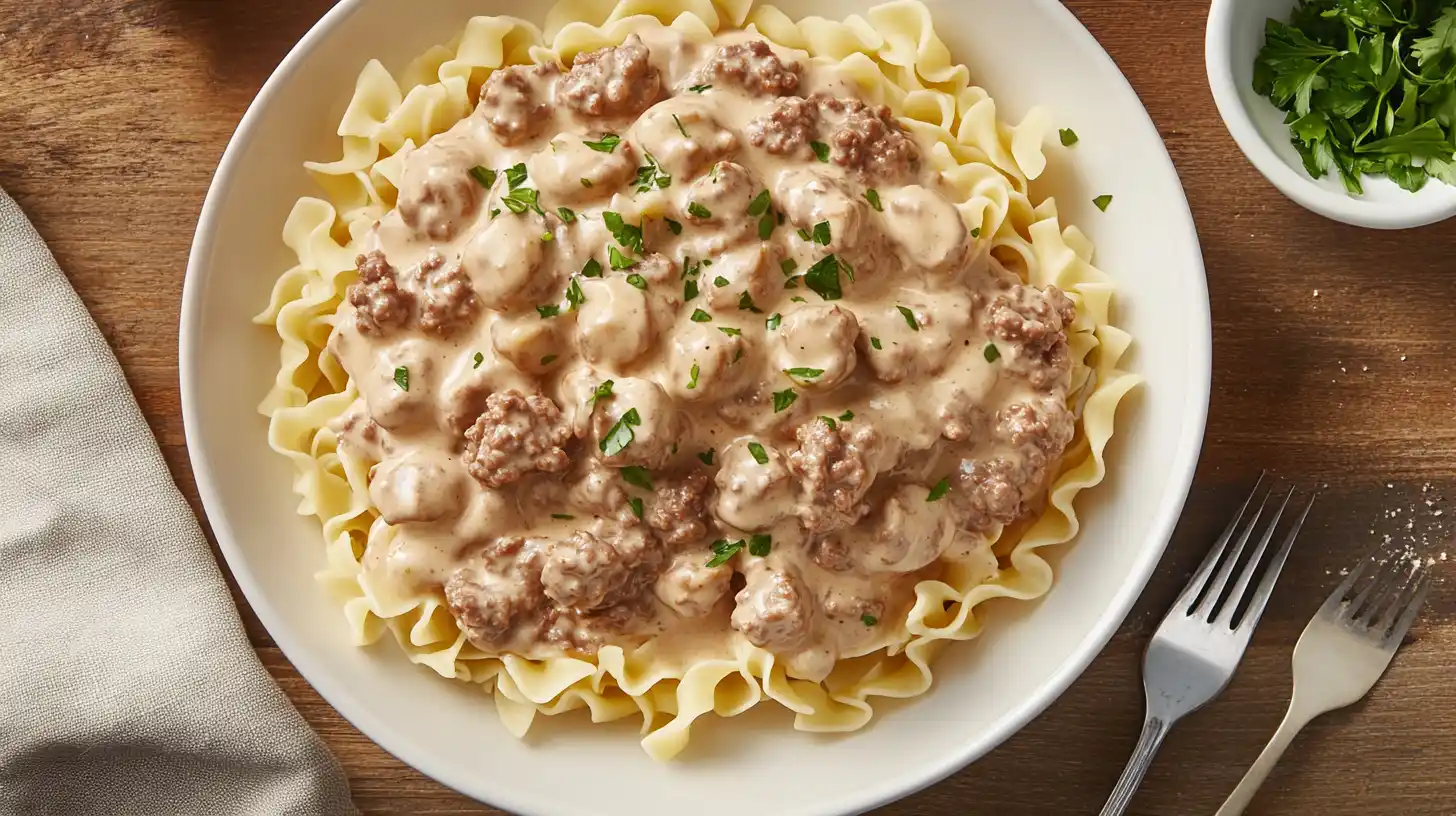 Ground Beef Stroganoff