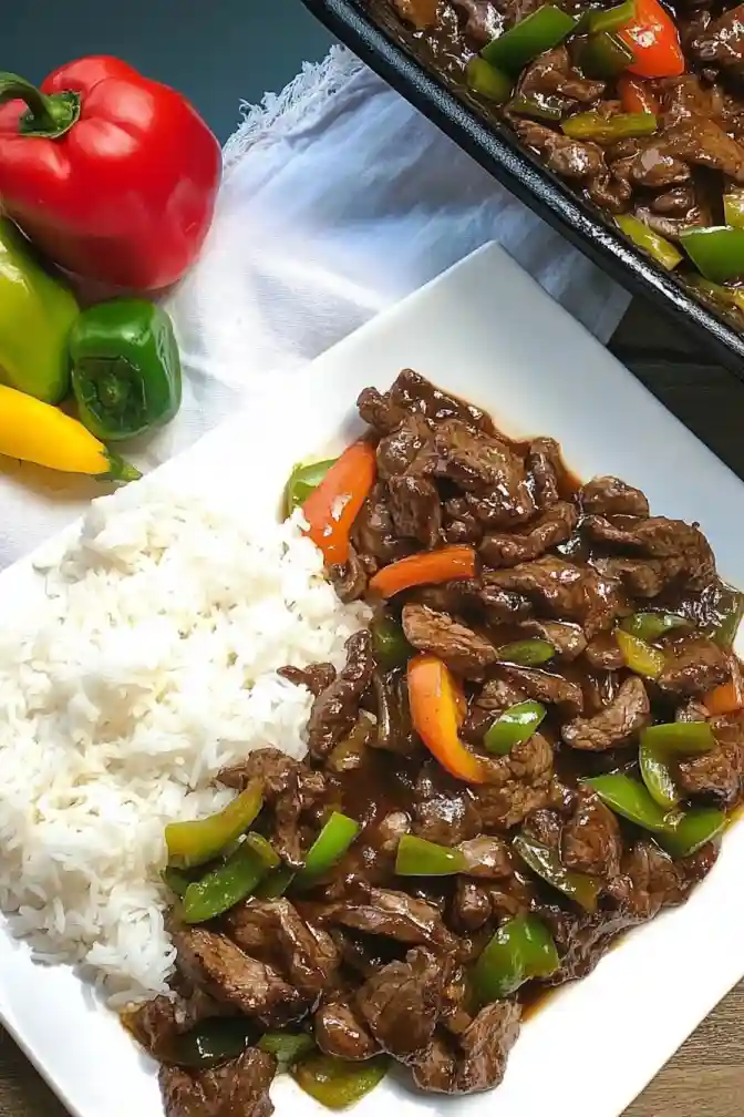 pepper steak  serving