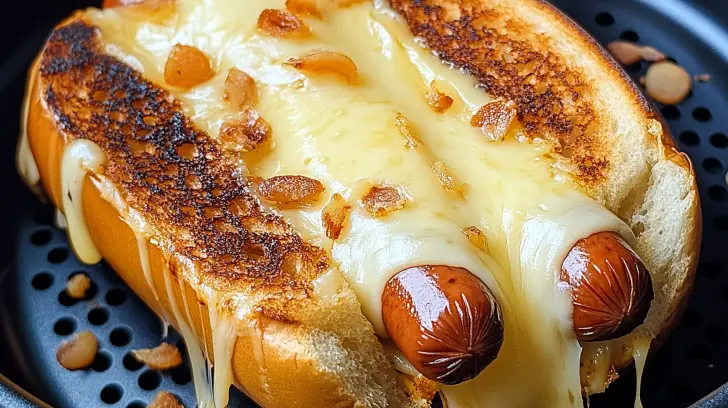 Air Fryer Grilled Cheese Hot Dogs