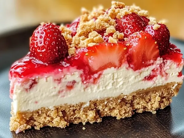 Berrylicious Strawberry Crunch Cheesecake