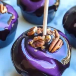 Black Poison Swirl Candy Apples