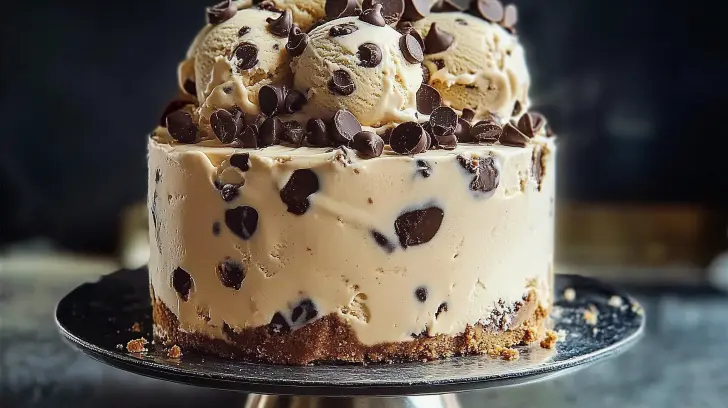 Chocolate Chip Cookie Dough Ice Cream Cake
