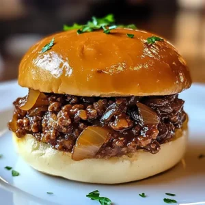 French Onion Beef Sloppy Joes