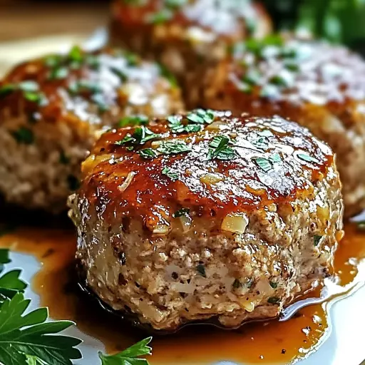 Garlic Parmesan Meatloaves