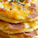 Ham and Cheese Butter Swim Biscuits