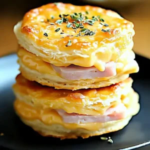Ham and Cheese Butter Swim Biscuits