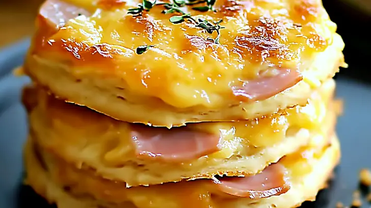 Ham and Cheese Butter Swim Biscuits