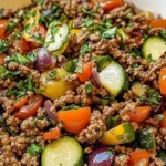 Mediterranean Ground Beef Stir Fry