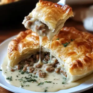 Sausage Gravy Puff Pie