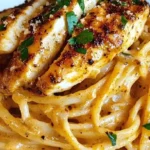 Savory Cajun Chicken over Creamy Parmesan Linguine