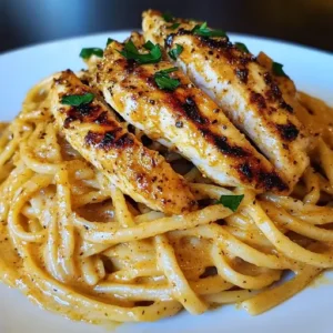 Savory Cajun Chicken over Creamy Parmesan Linguine
