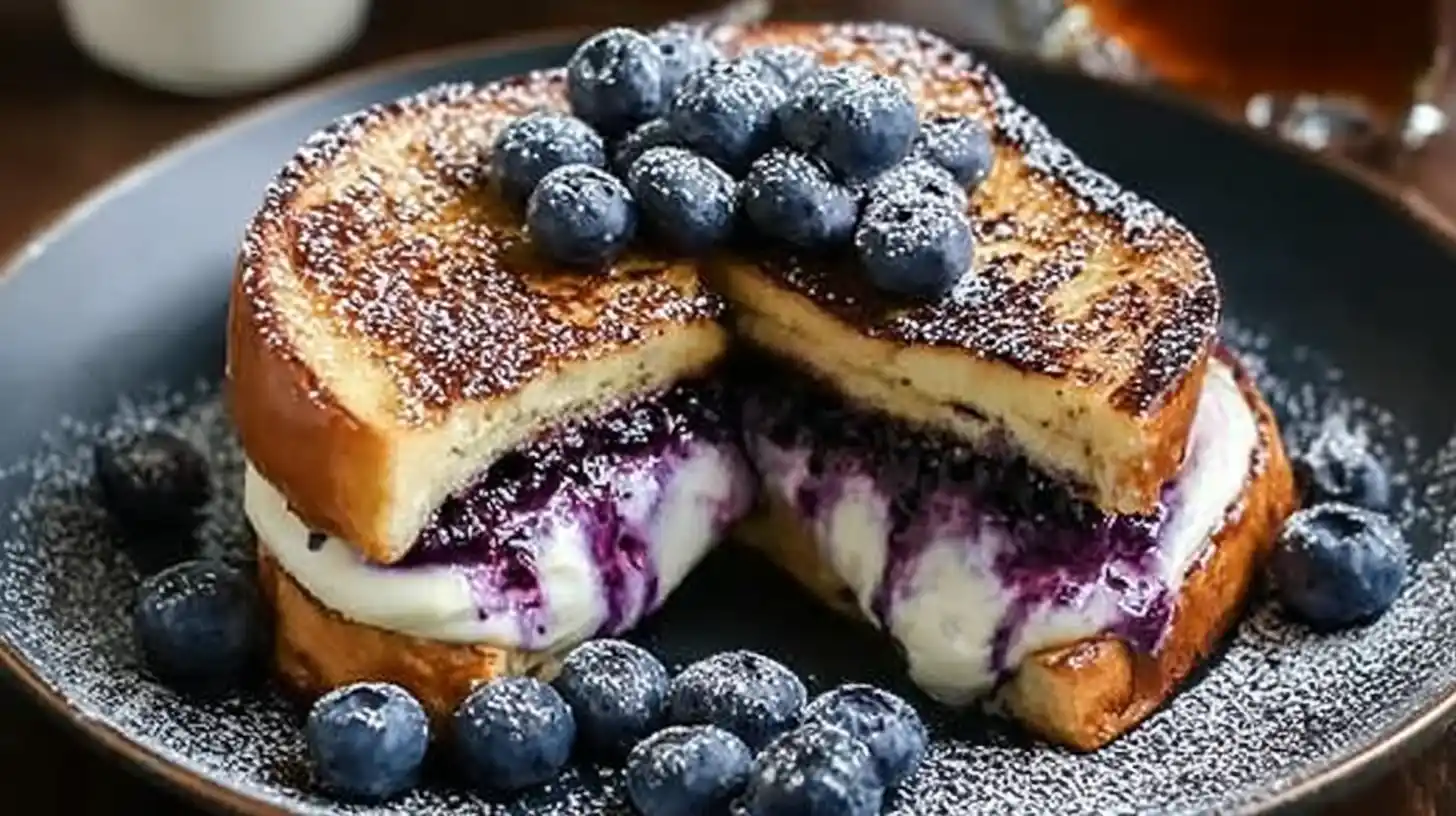 Blueberry Cheesecake Stuffed French Toast