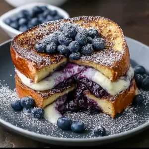 Blueberry Cheesecake Stuffed French Toast