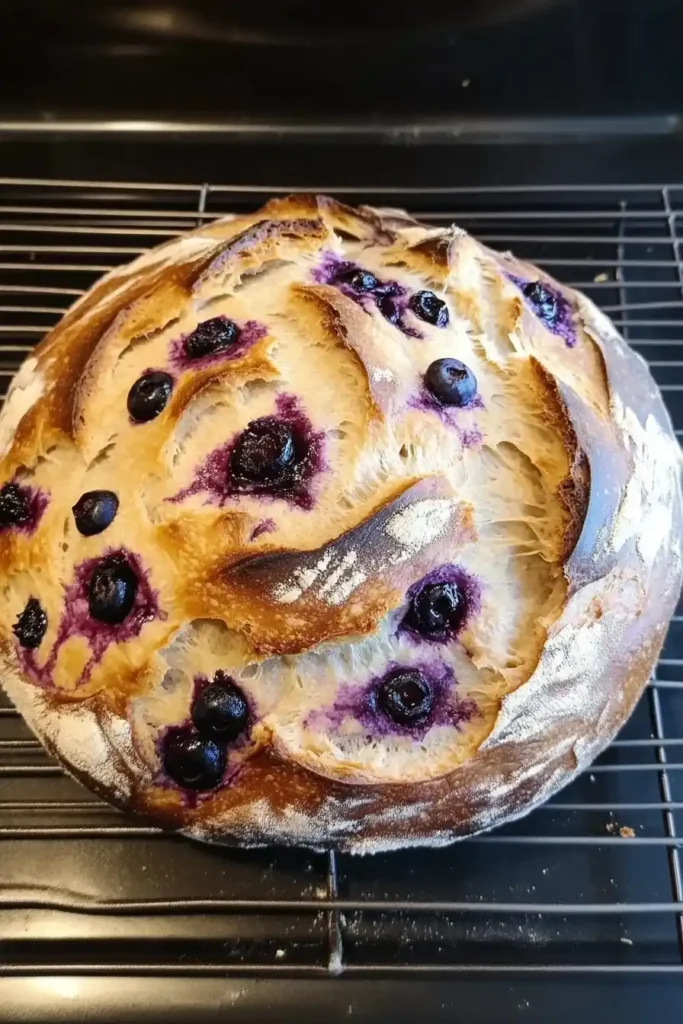 Blueberry Lemon Cream Cheese Sourdough Bread