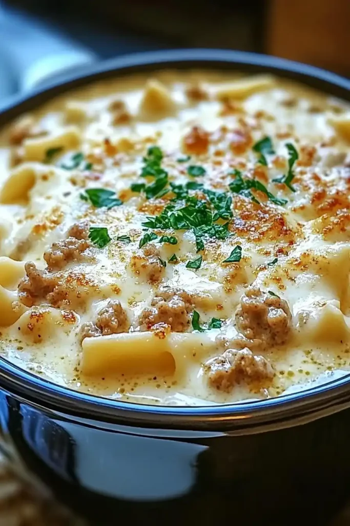 Creamy Alfredo Lasagna Soup