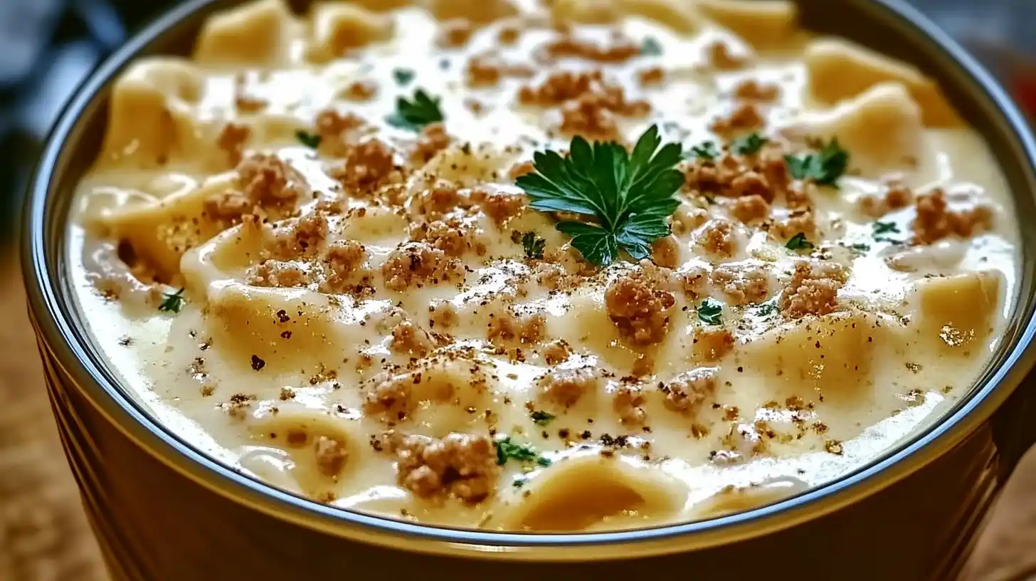 Creamy Alfredo Lasagna Soup