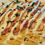 Garlic Butter Chicken with Creamy Ricotta Alfredo Pasta