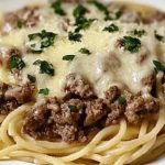 Garlic Parmesan Beef & Spaghetti Pasta