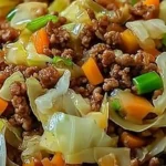 Healthy Chinese Ground Beef & Cabbage Stir Fry