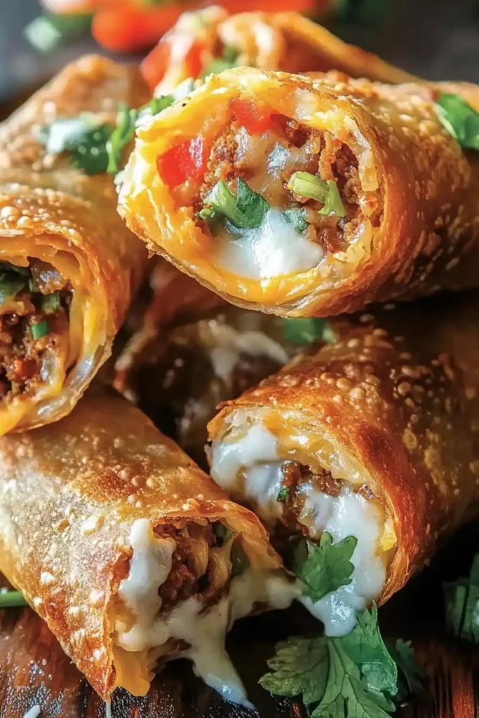 Nacho Egg Rolls Crunchy Cheese