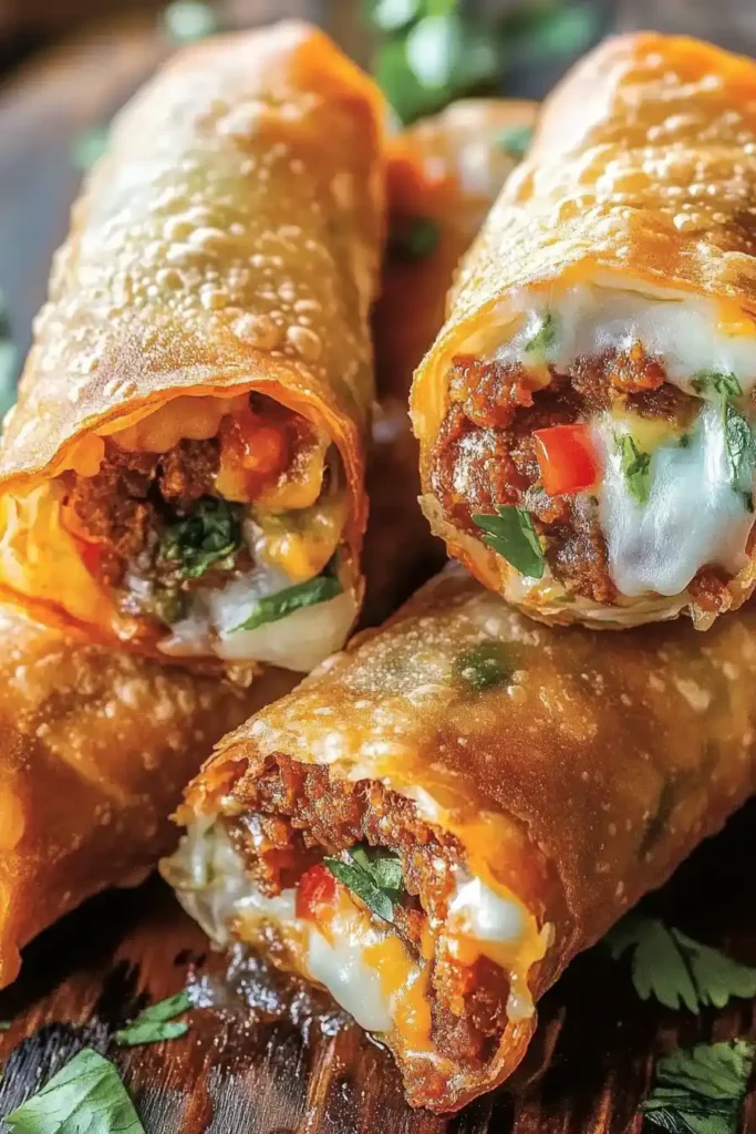 Nacho Egg Rolls Crunchy Cheese