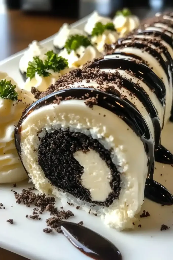 Oreo Cream Cheese Cheesecake Sushi Roll 