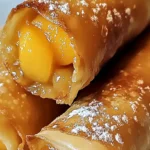 Peach Cobbler Egg Rolls