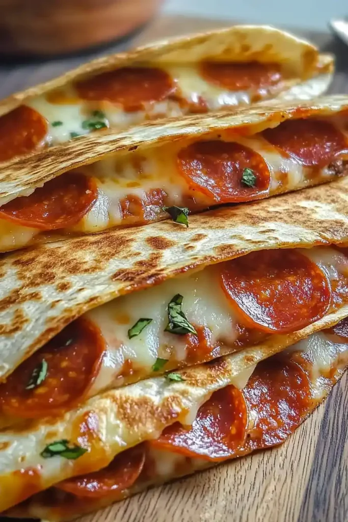 Pepperoni Pizza Quesadillas