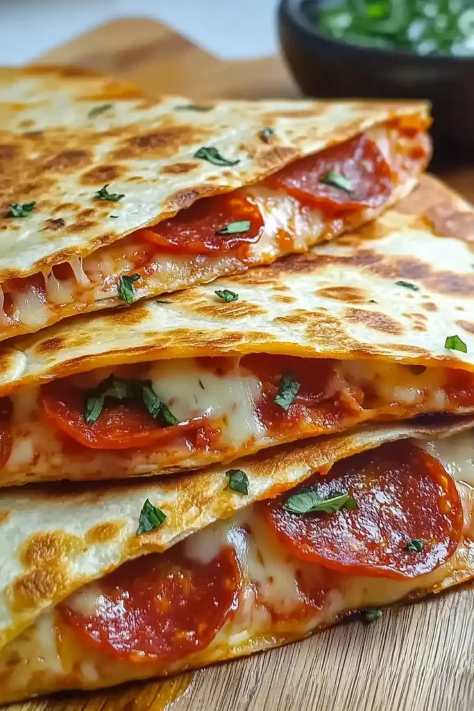 Pepperoni Pizza Quesadillas