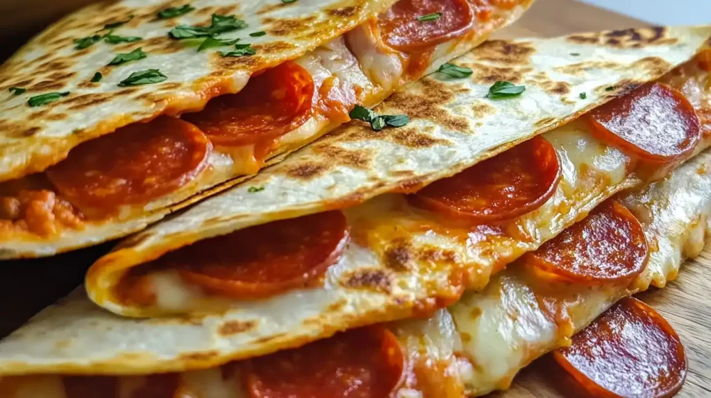 Pepperoni Pizza Quesadillas