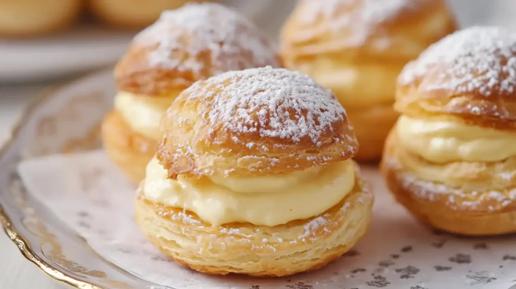Special Italian Cream Puffs with Custard Filling