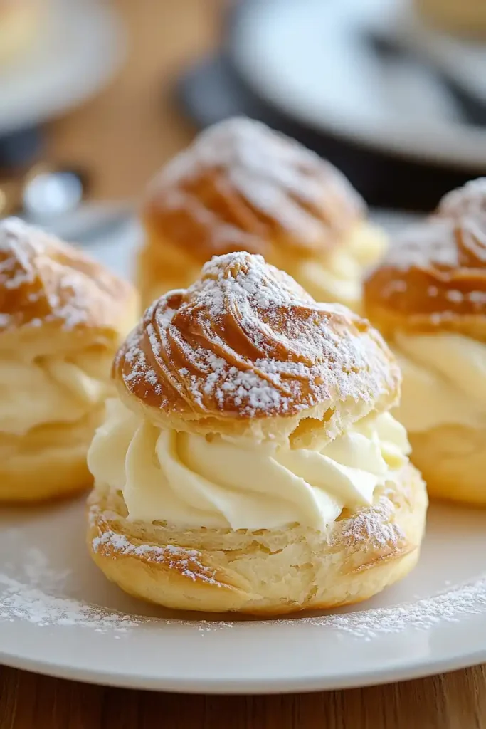 Special Italian Cream Puffs with Custard Filling