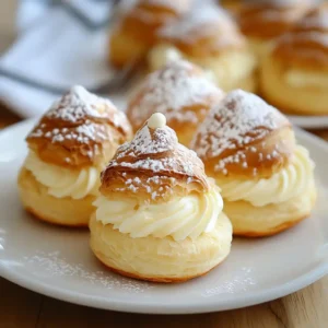Special Italian Cream Puffs with Custard Filling