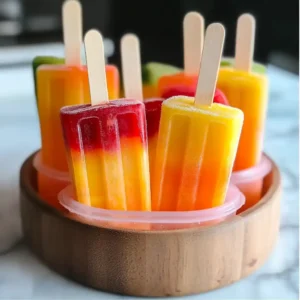 Tequila Sunrise Boozy Popsicles