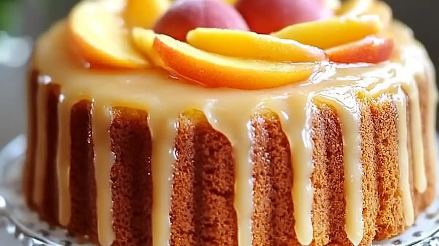 southern peach buttermilk pound cake