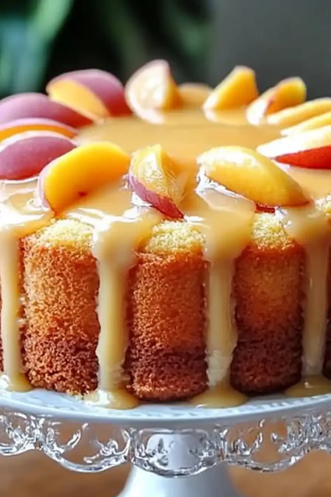 southern peach buttermilk pound cake