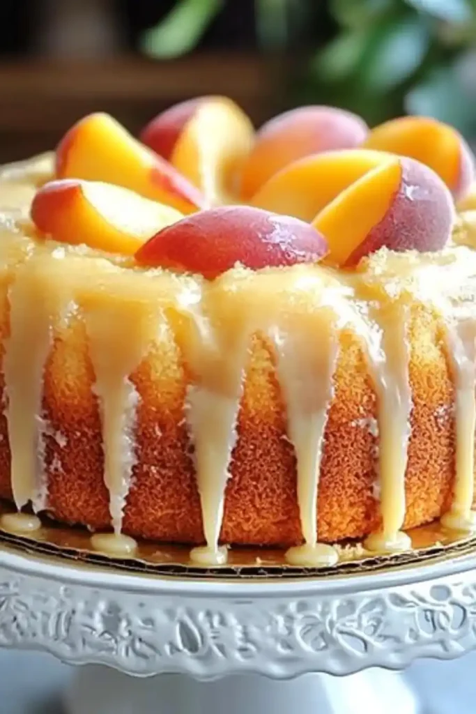 southern peach buttermilk pound cake