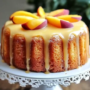 southern peach buttermilk pound cake