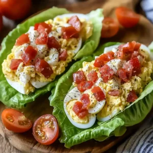BLT Egg Salad Lettuce Wraps Recipe