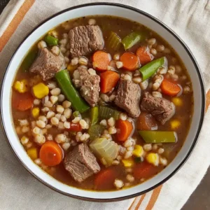 Beef & Barley Vegetable Soup