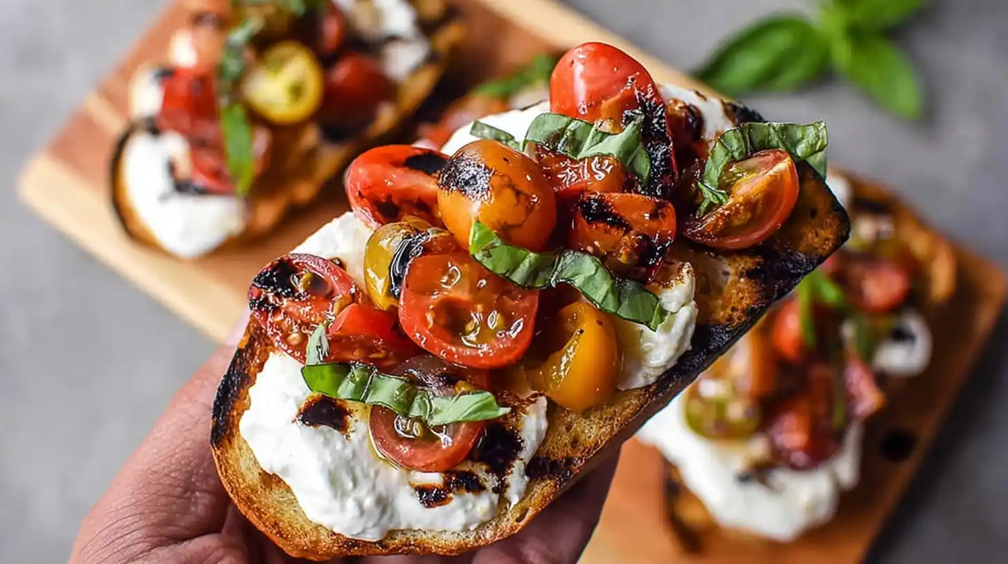 Burrata Bruschetta Tomato Basil