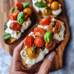 Burrata Bruschetta Tomato Basil