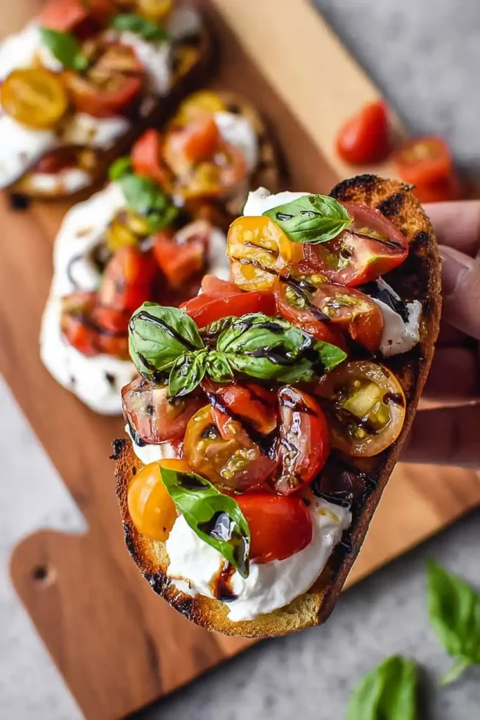 Burrata Bruschetta Tomato Basil