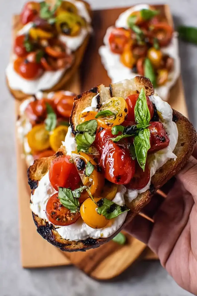 Burrata Bruschetta Tomato Basil